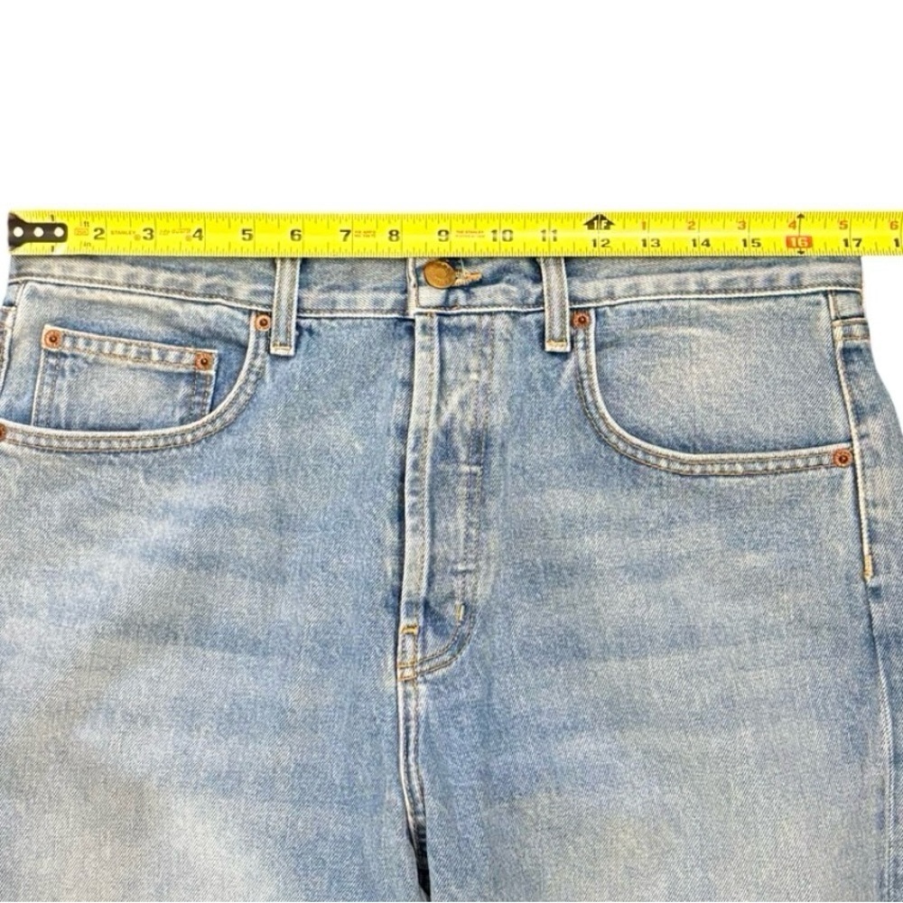 B SIDES Womens Plein Relaxed Straight Leg Jean Light Blue Sz 30 New Without Tags - Picture 7 of 9
